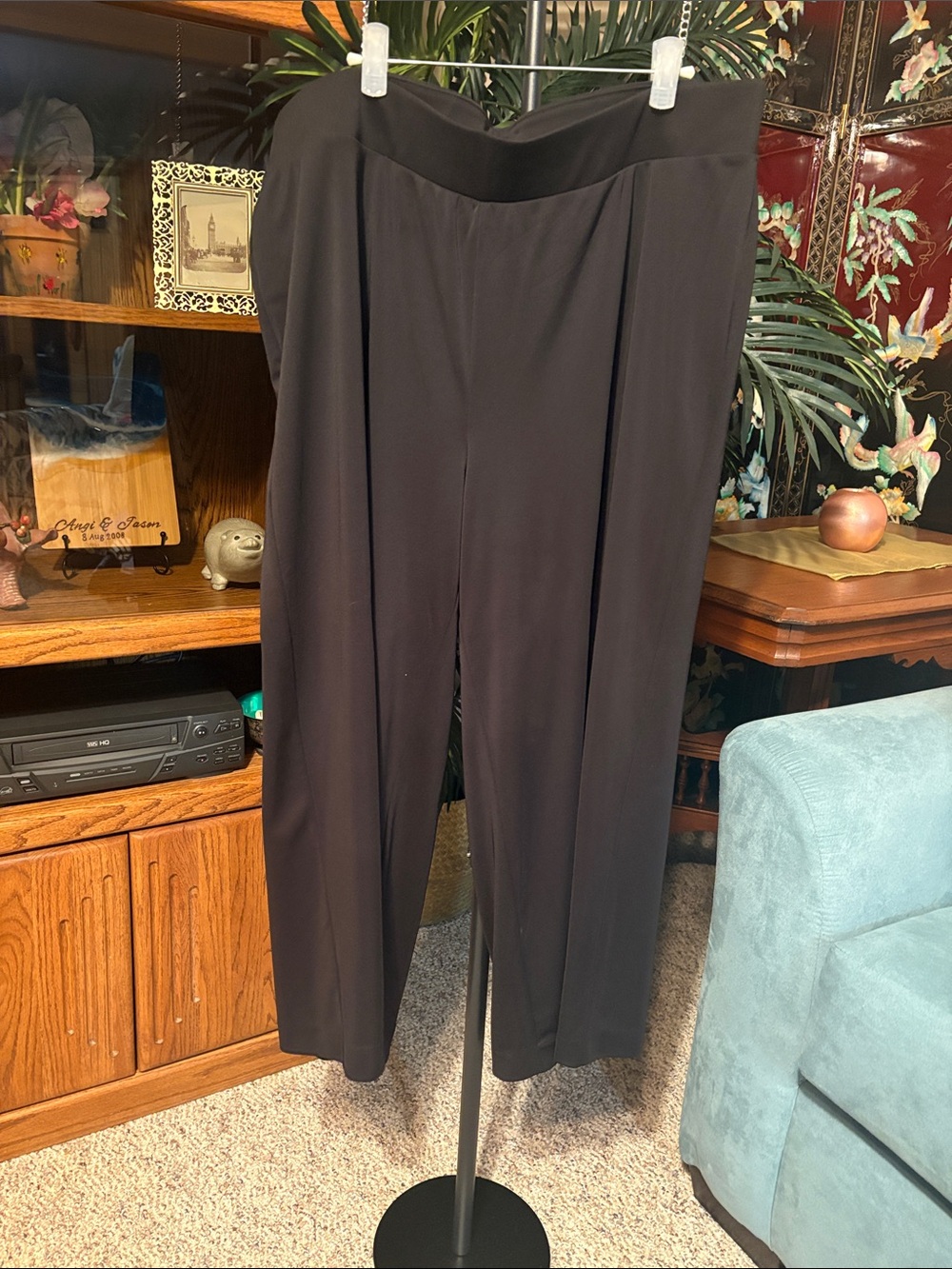 Talbots Black High-Waist Straight-Leg Dress Pants